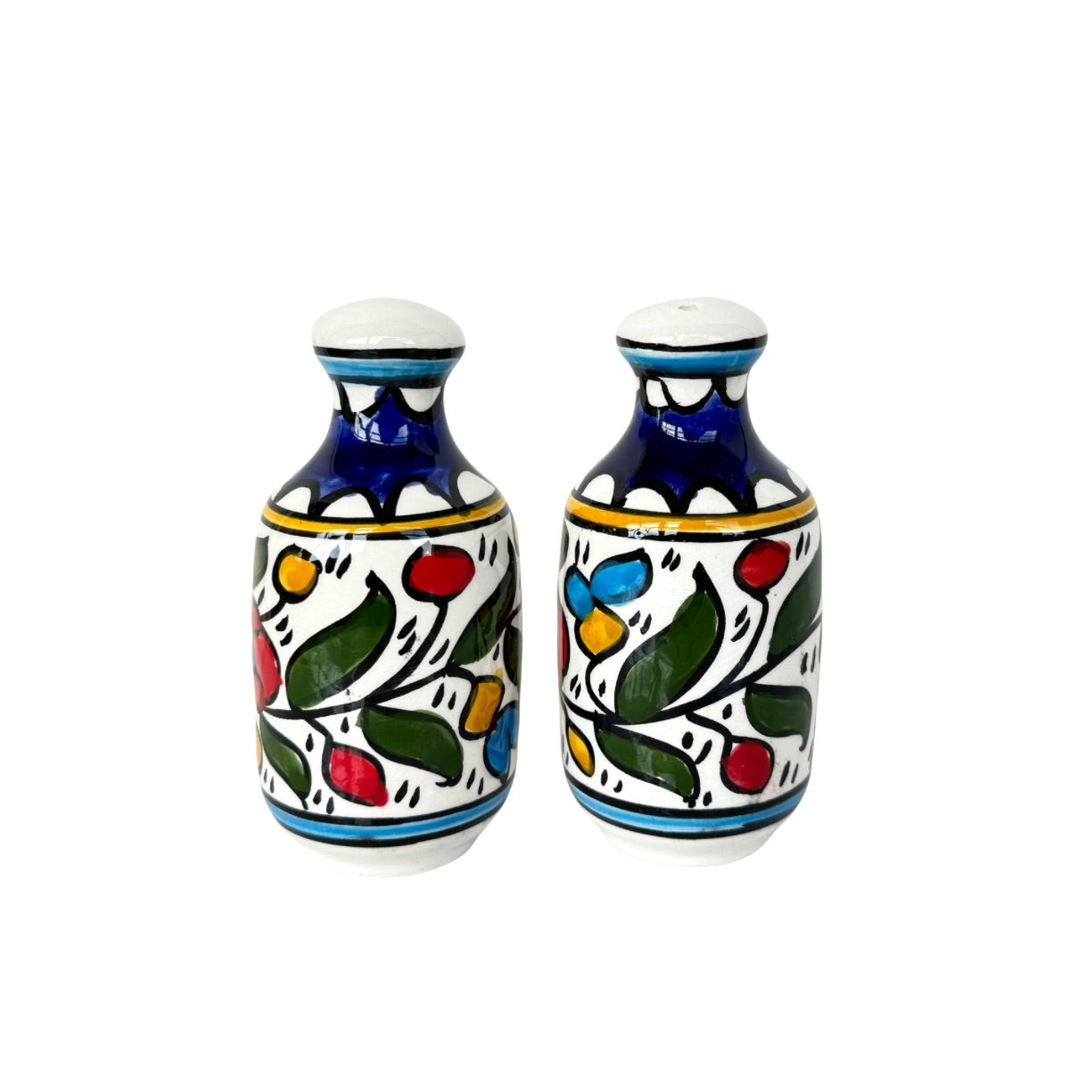Ceramic Salt & Pepper Shakers - Multicolor