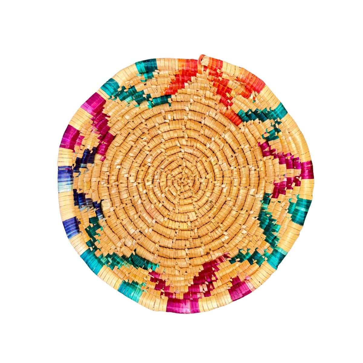 Basket by Women in Salfit (10") Four Color Star