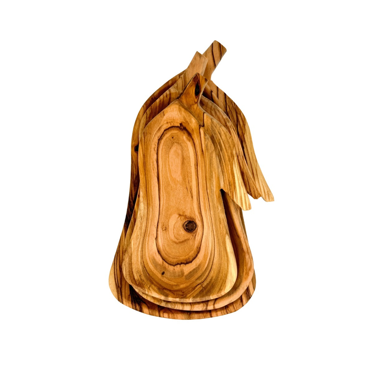 Olive Wood Nesting Pear Dishes - Set of 3