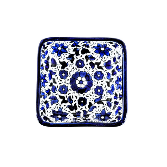 Square Soap Dish - Blue Vine