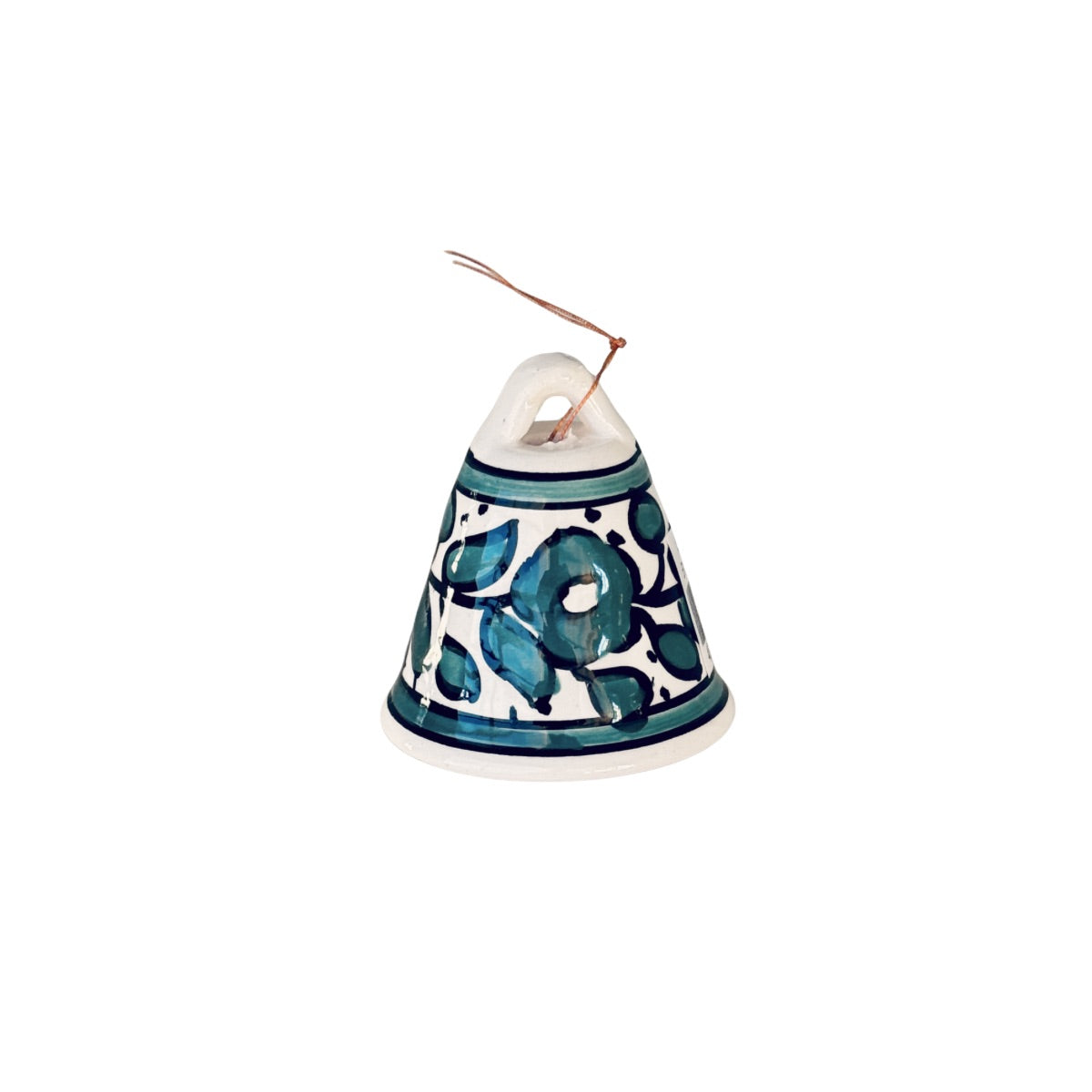 Ceramic Bell Ornament - Green