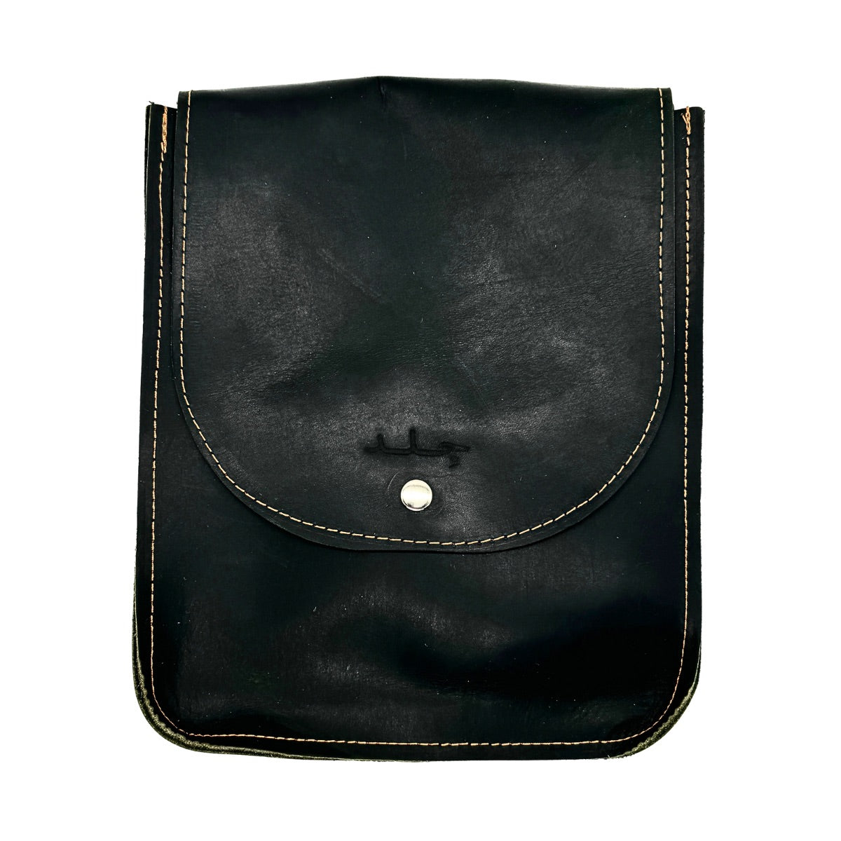 Leather Bag (One Snap) - Black