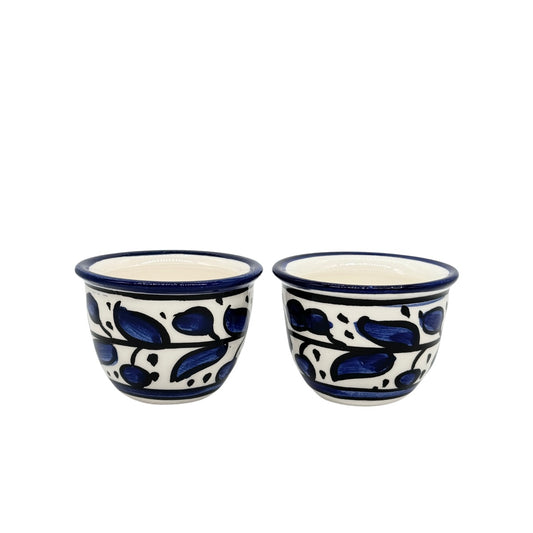 Espresso Cups (No handle)- Set of 2 - Blue