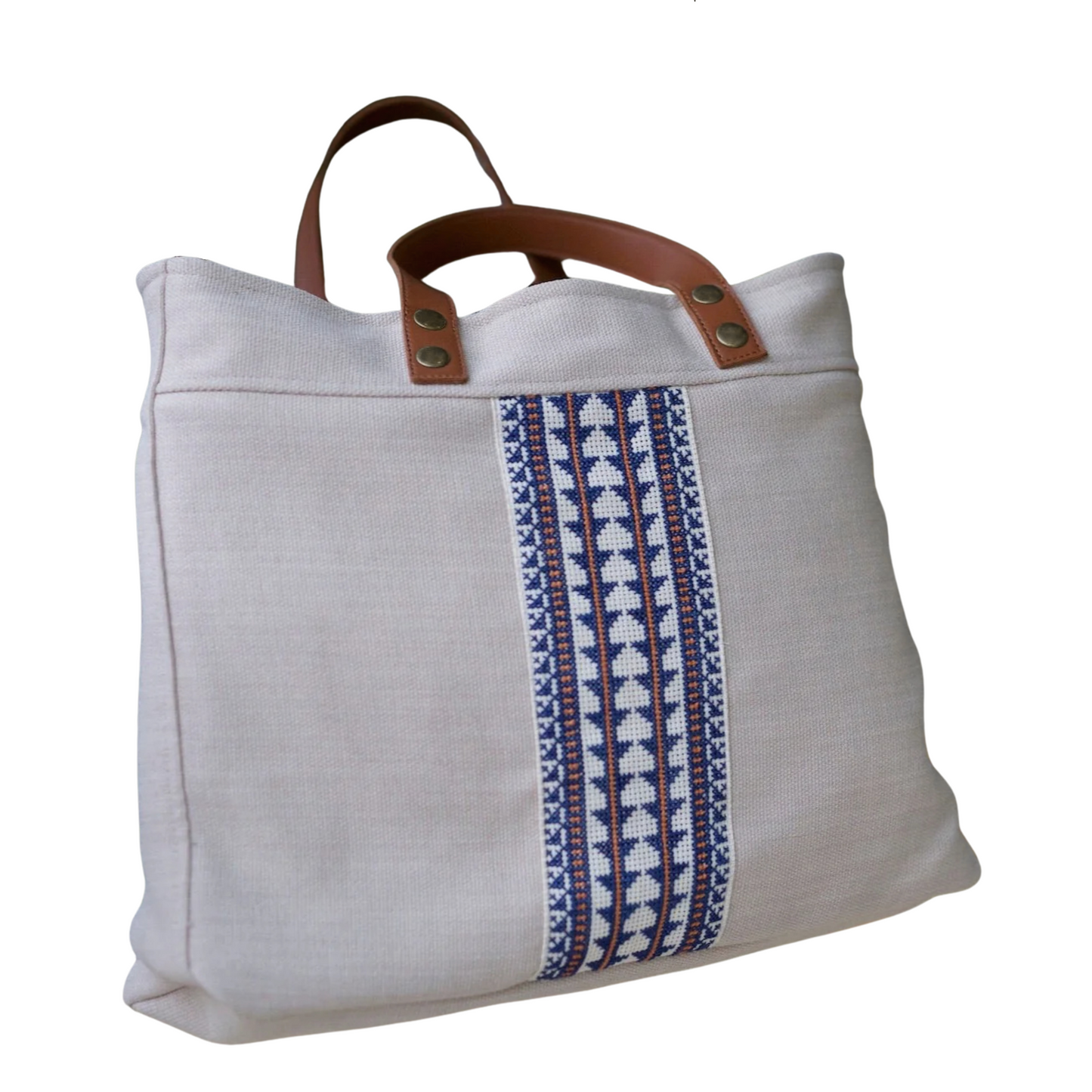 Walid Embroidered Tote - Cream