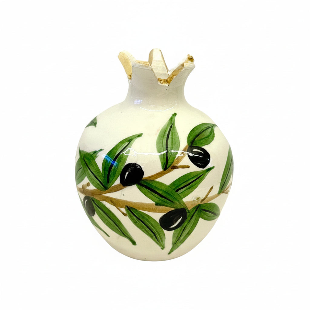 Ceramic Pomegranate Vase - Olives