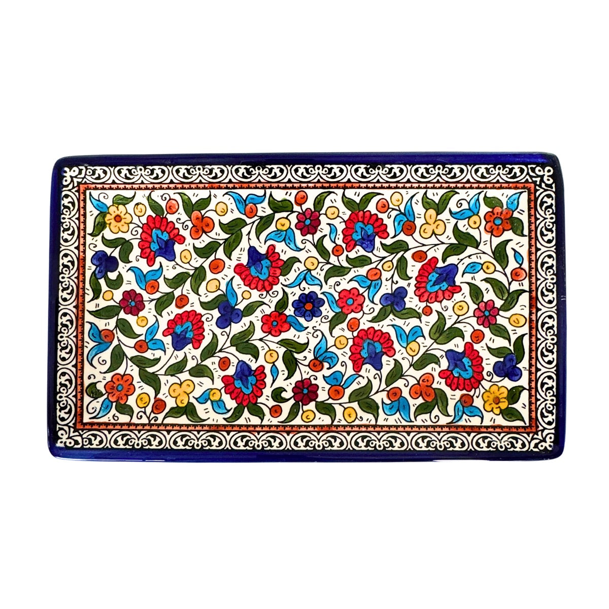 Ceramic Rectangular Platter (12.5") - Multicolor