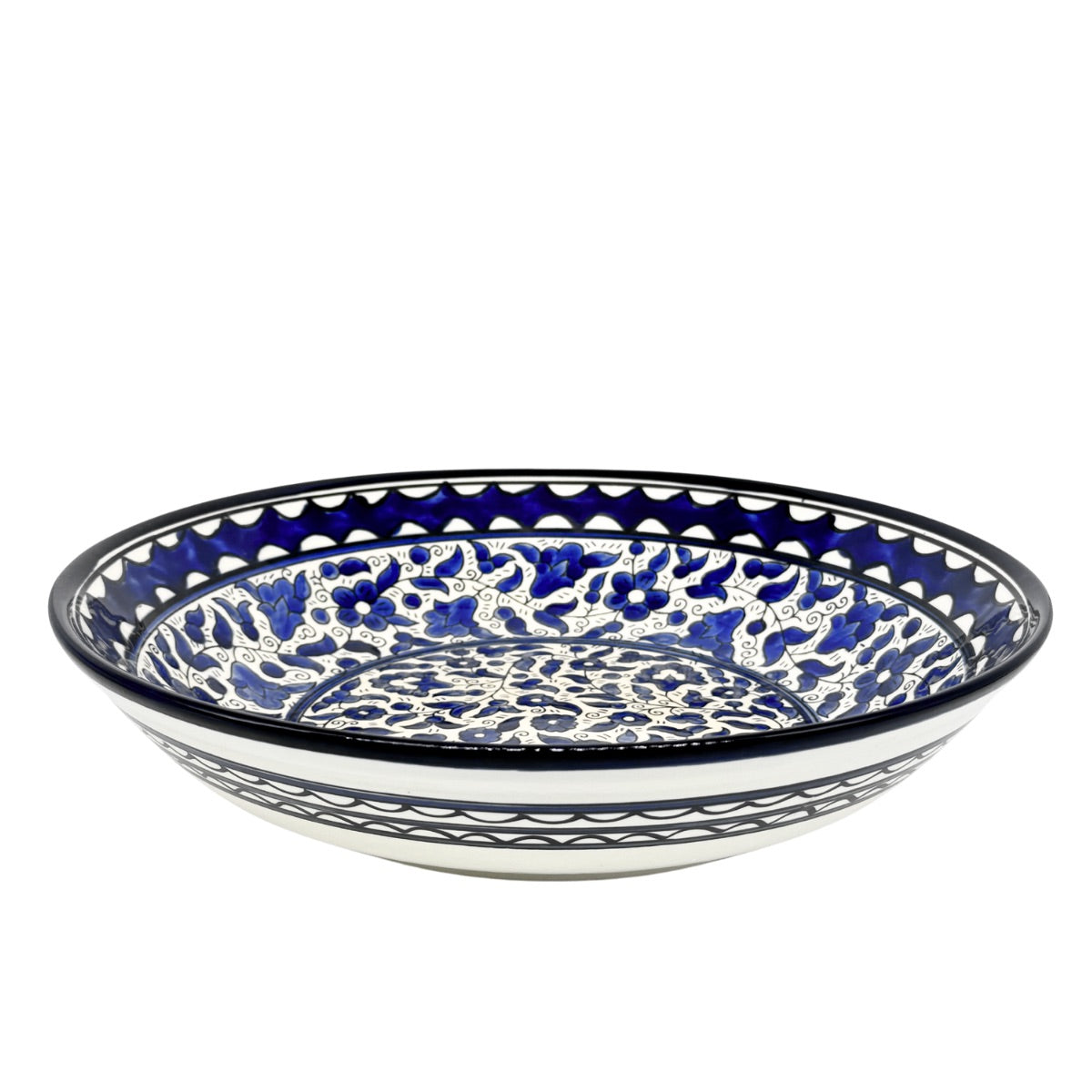 Ceramic Serving Bowl (13") - Classic Blue