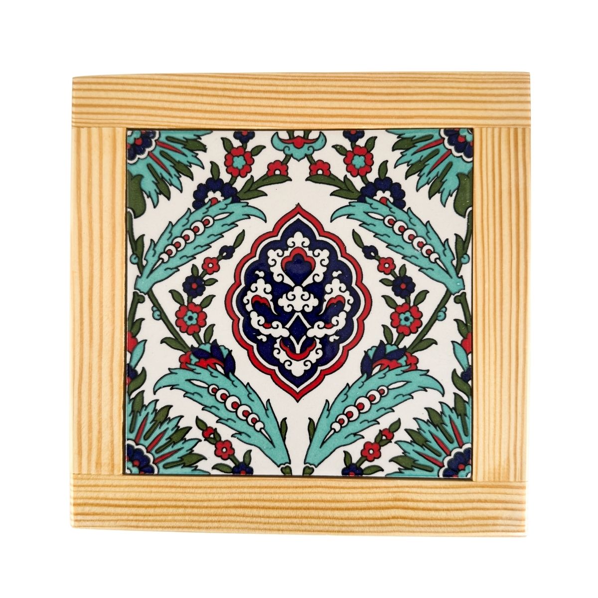 Ceramic & Wood Trivet - Ottoman Gardens