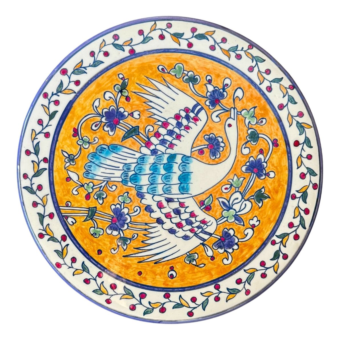 Ceramic Serving Plate (11”) - Golden Bird