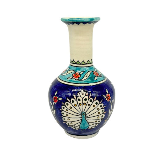 Ceramic Vase - Blue Peacock