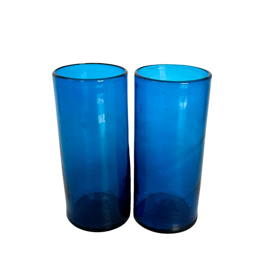 Glass Tumblers (6"), Set of 2 - Mediterranean