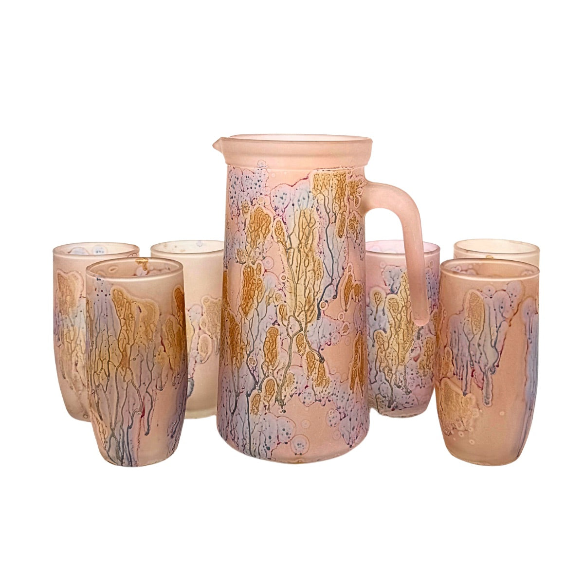 Glass Pitcher and 6 Tumblers