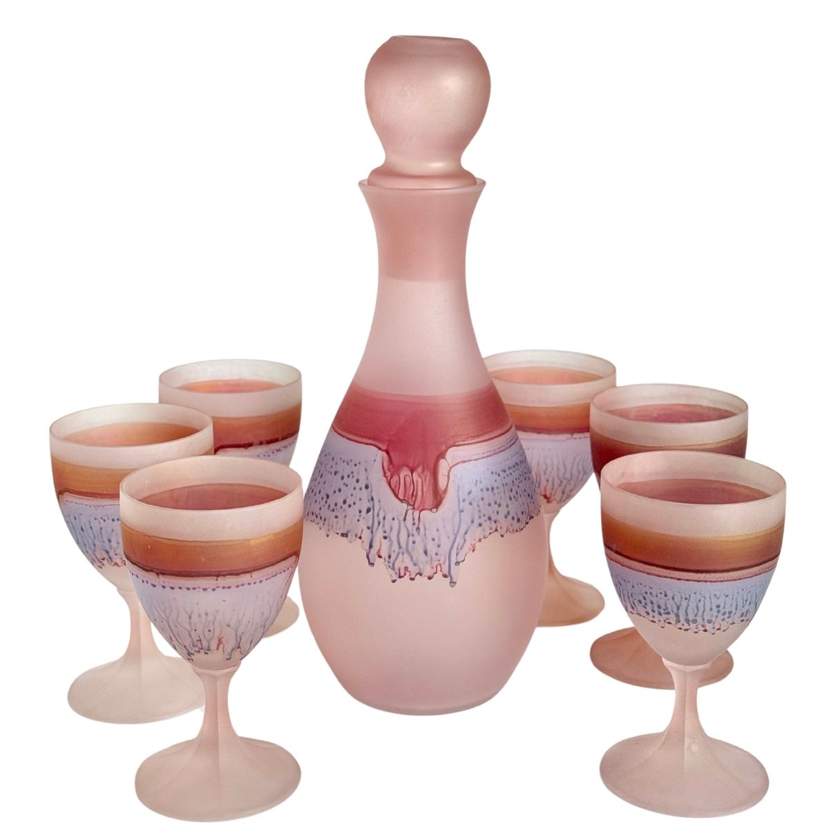 Glass Decanter and 6 glasses