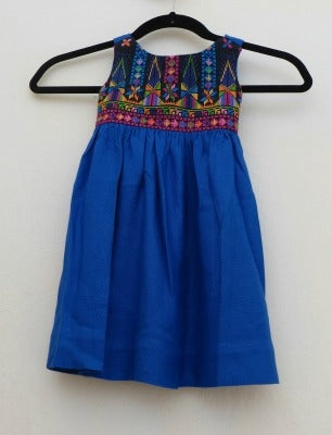 Embroidered Dress from Gaza (Blue)