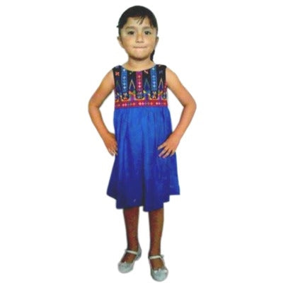 Embroidered Dress from Gaza (Blue)