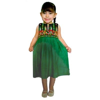 Embroidered Dress from Gaza, Green