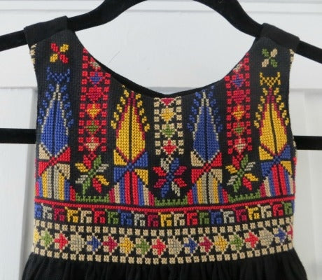 Embroidered Dress from Gaza (Black)