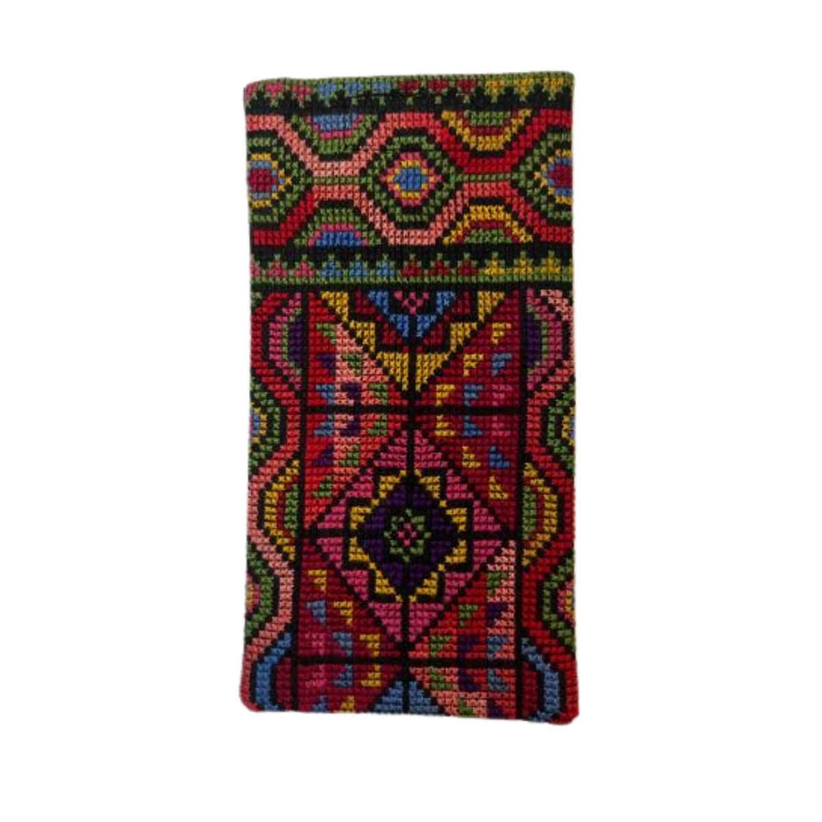Green Embroidered Eye Glass Case