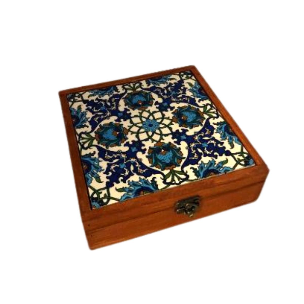 Unique Wood and Ceramic Accessory Box