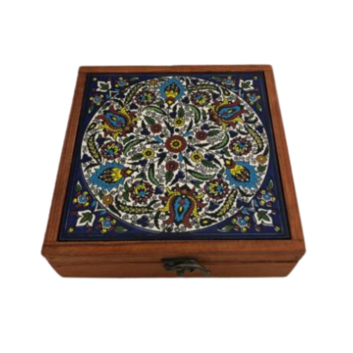 Unique Wood and Ceramic Accessory Box