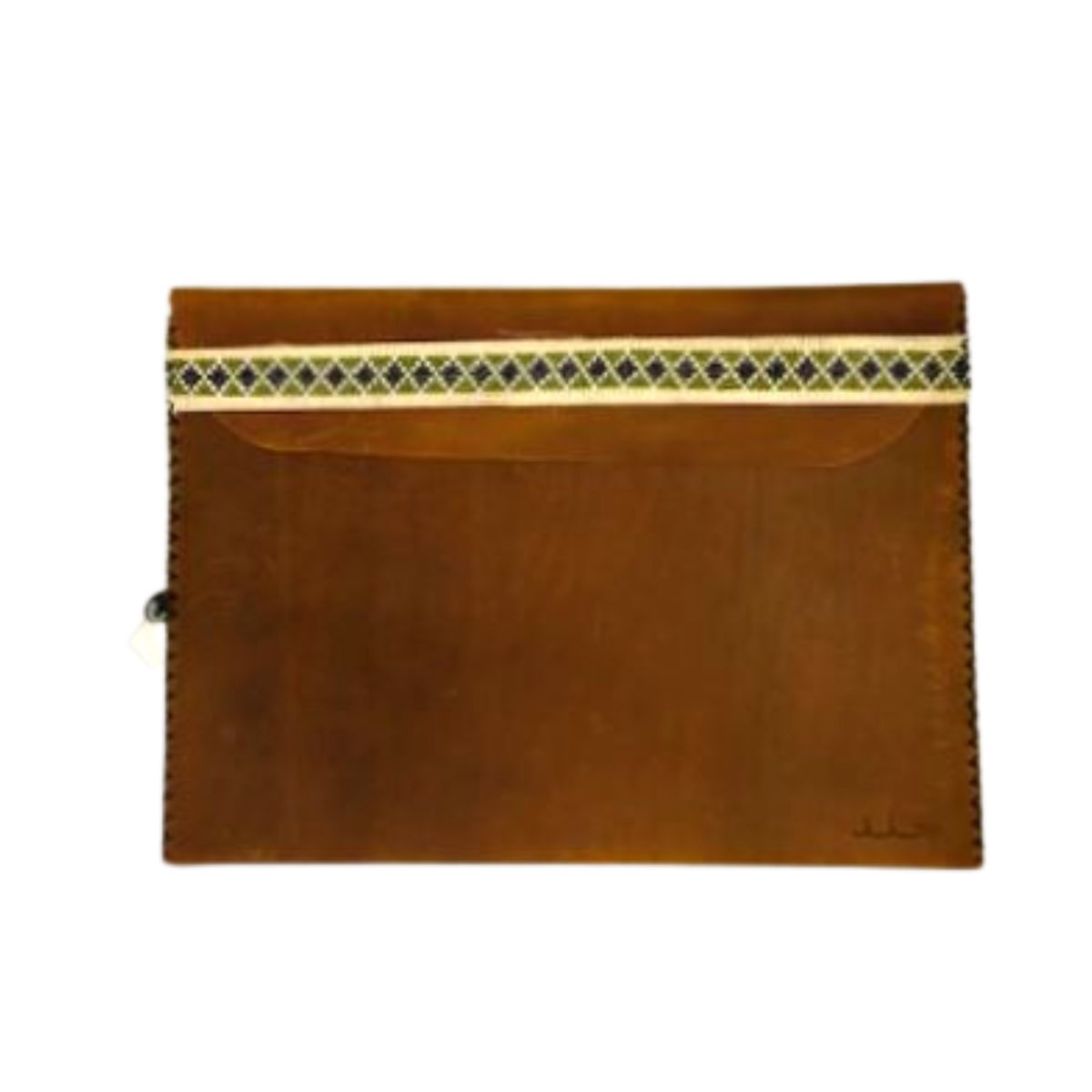 Leather Document Holder with Embroidery