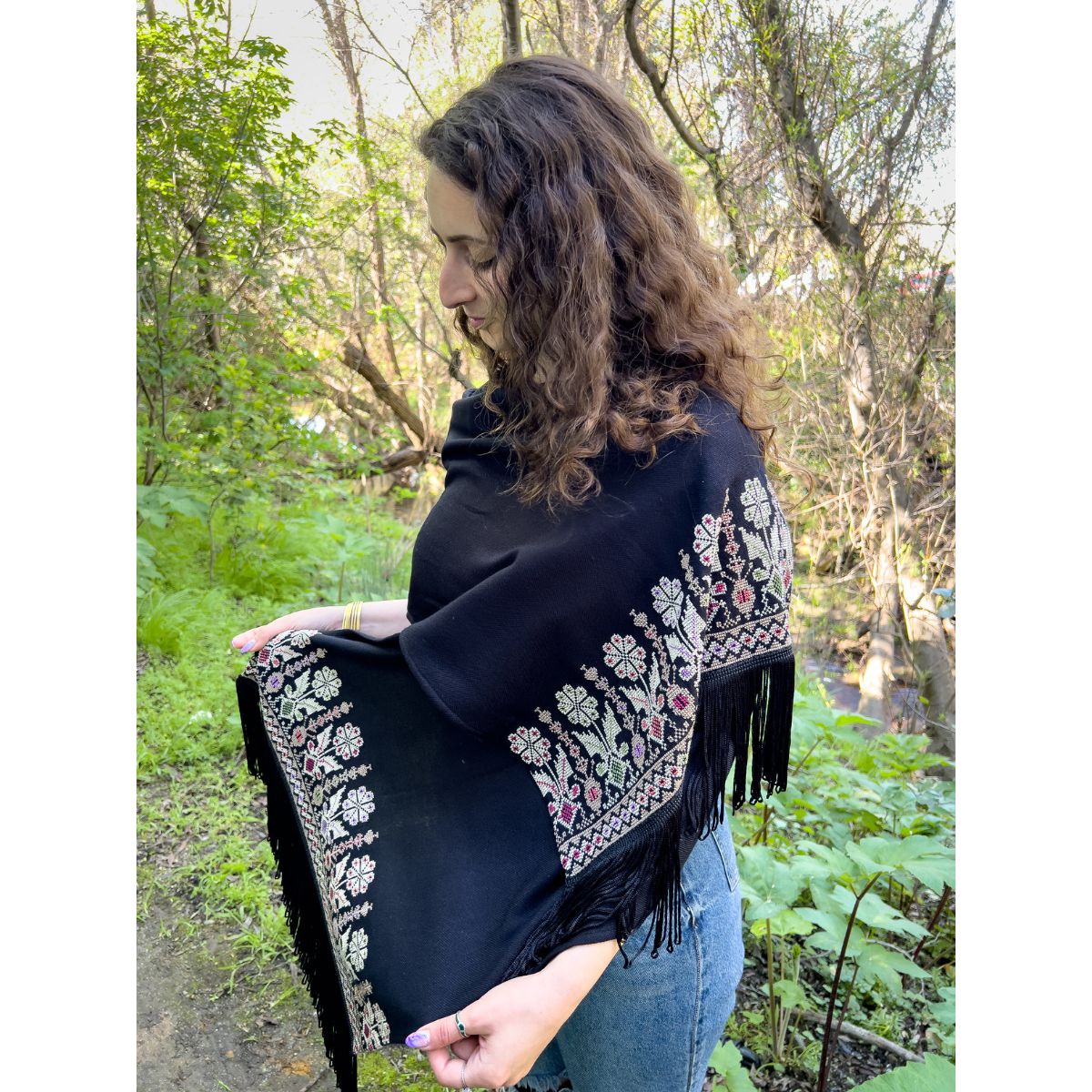 Embroidered Scarf from Gaza