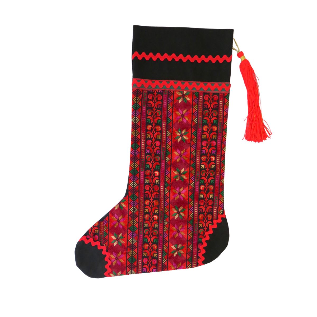 Embroidered Christmas Stocking from Gaza