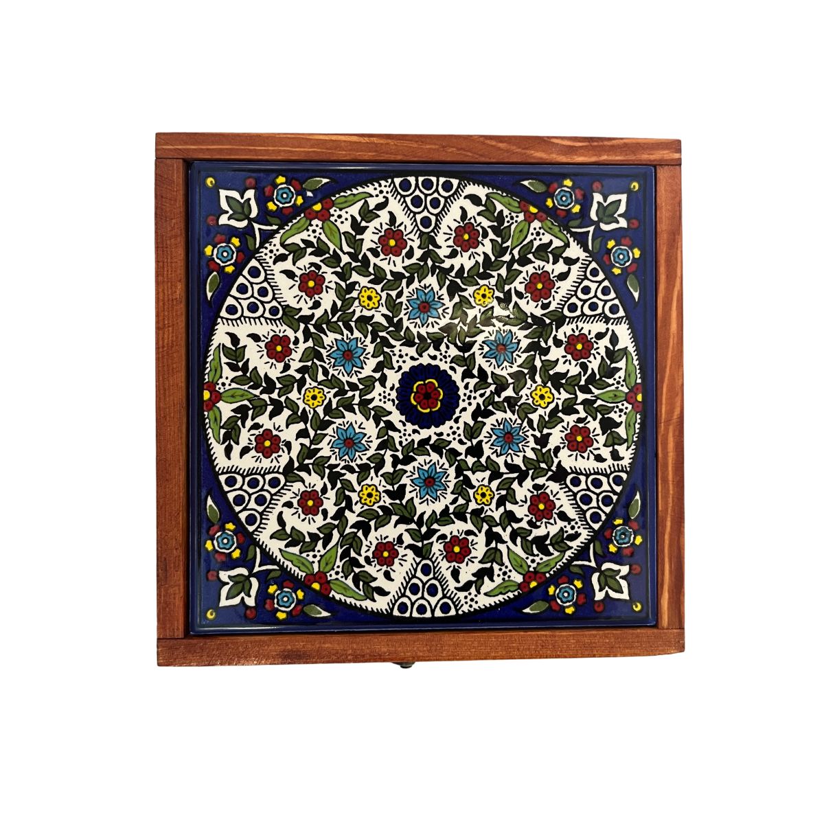 Unique Wood and Ceramic Accessory Box