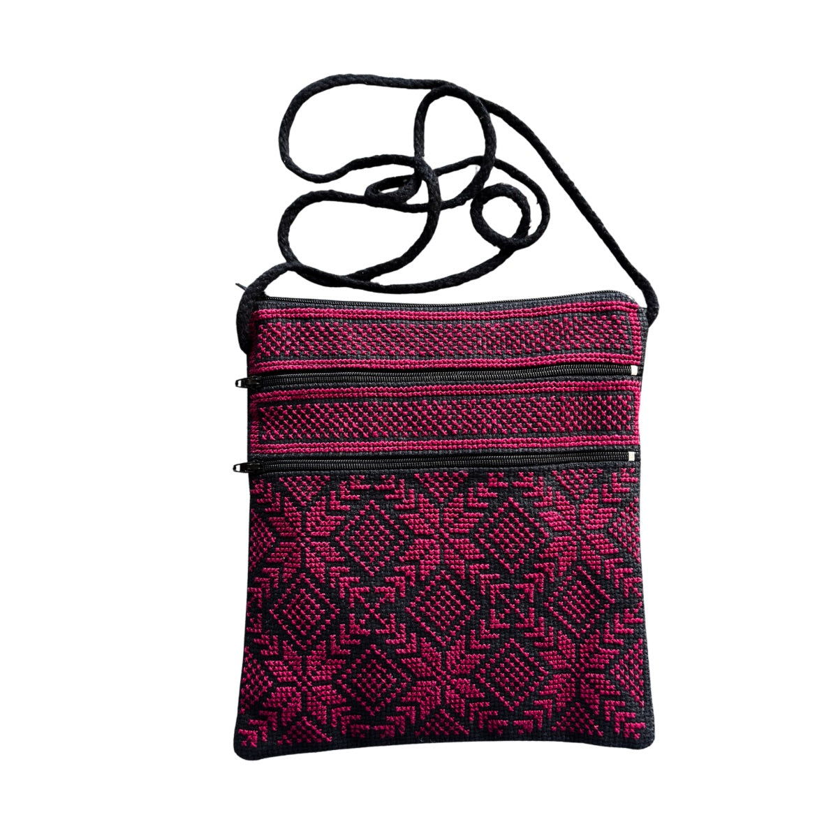 Embroidered Shoulder Purse - One Color