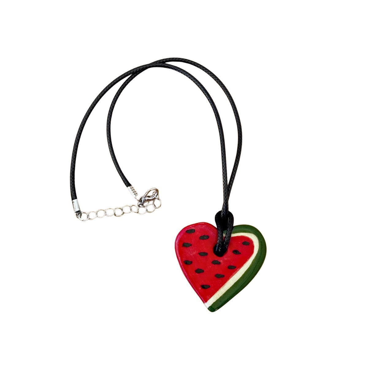 Handmade Watermelon Pendant - Heart