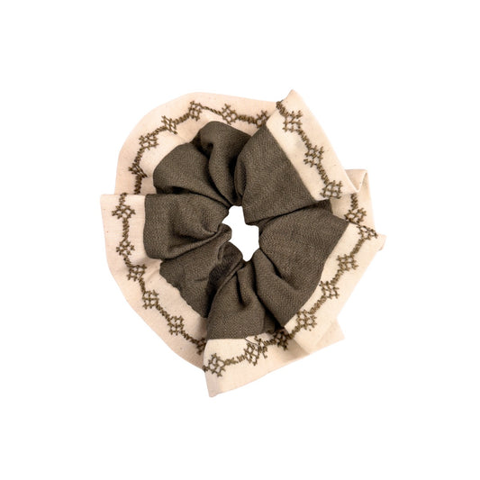 Amira Tatreez Scrunchie - Sage