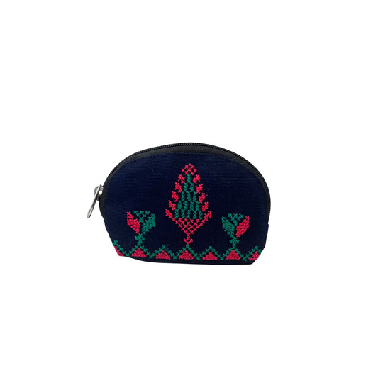 Embroidered Pouch (5”) - Saru Red