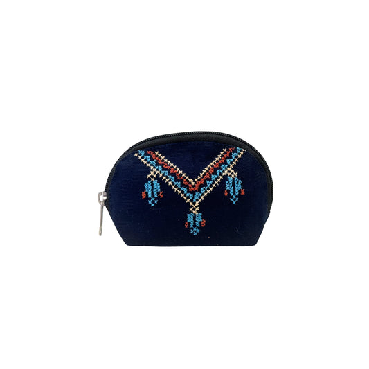 Embroidered Pouch (5”) - Saru Turquoise