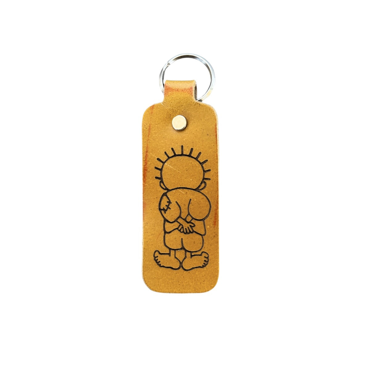 Leather Keychain - Handala