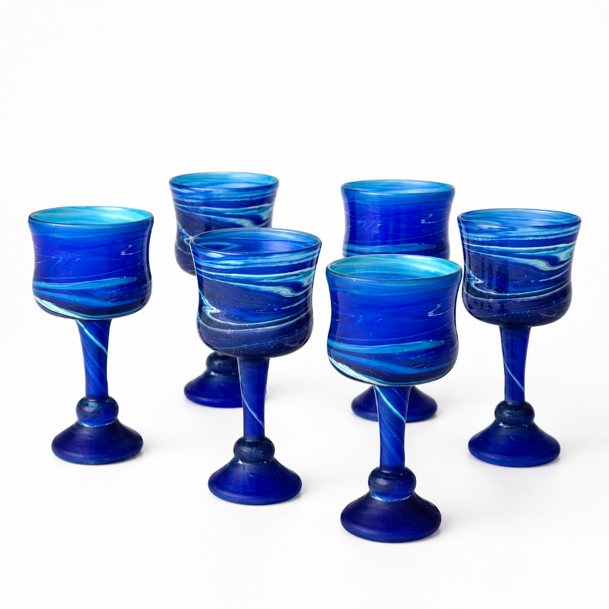 Phoenician Glass Set of Six - Mediterranean