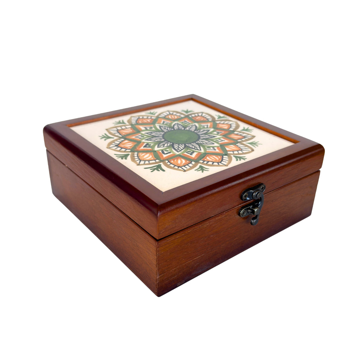 Nisf Wooden Box w/Ceramic Tile