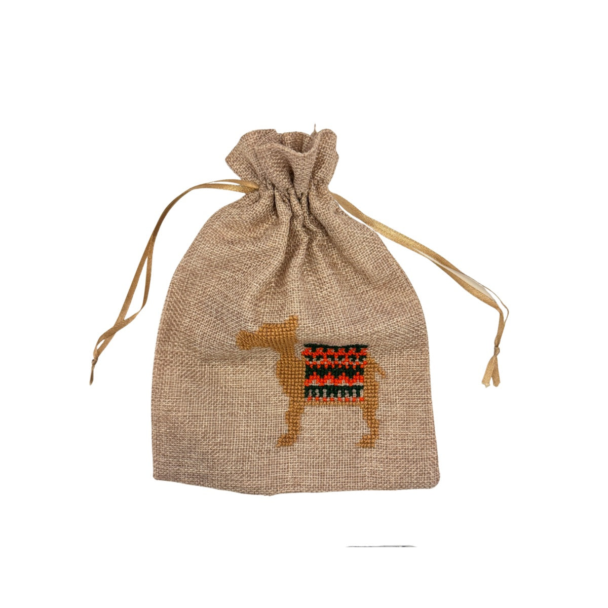 Embroidered Draw-String Bags - Camels