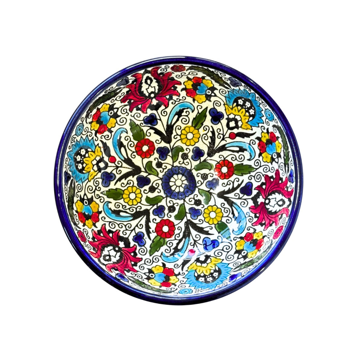 Ceramic Bowl (6") - Multicolor Thistle