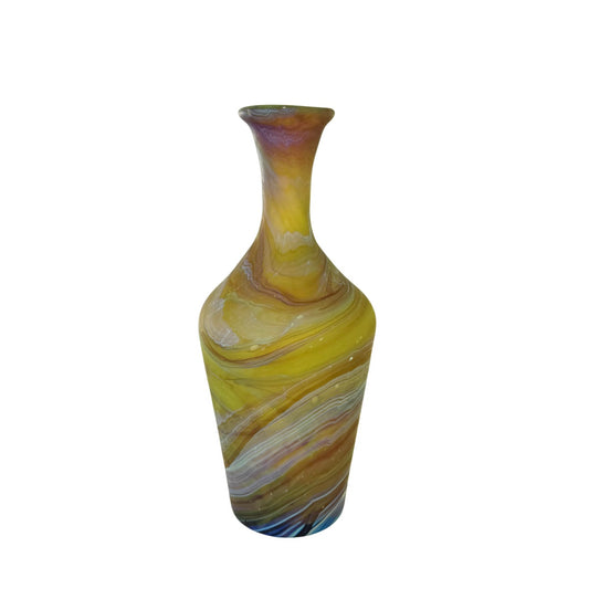 Phoenician Glass Vase (10”) - Amber
