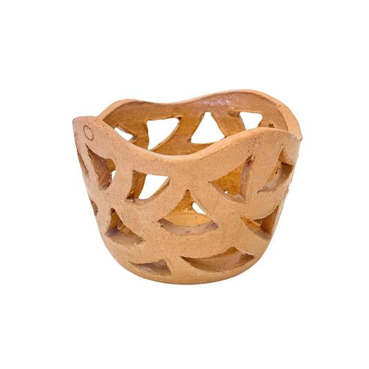 Ceramic Candle Holder - Geometric