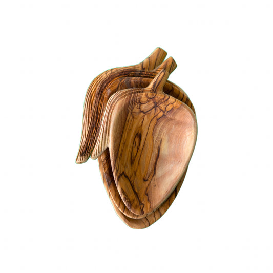 Olive Wood Fruit Dish Set of 3 - Gaza Strawberries