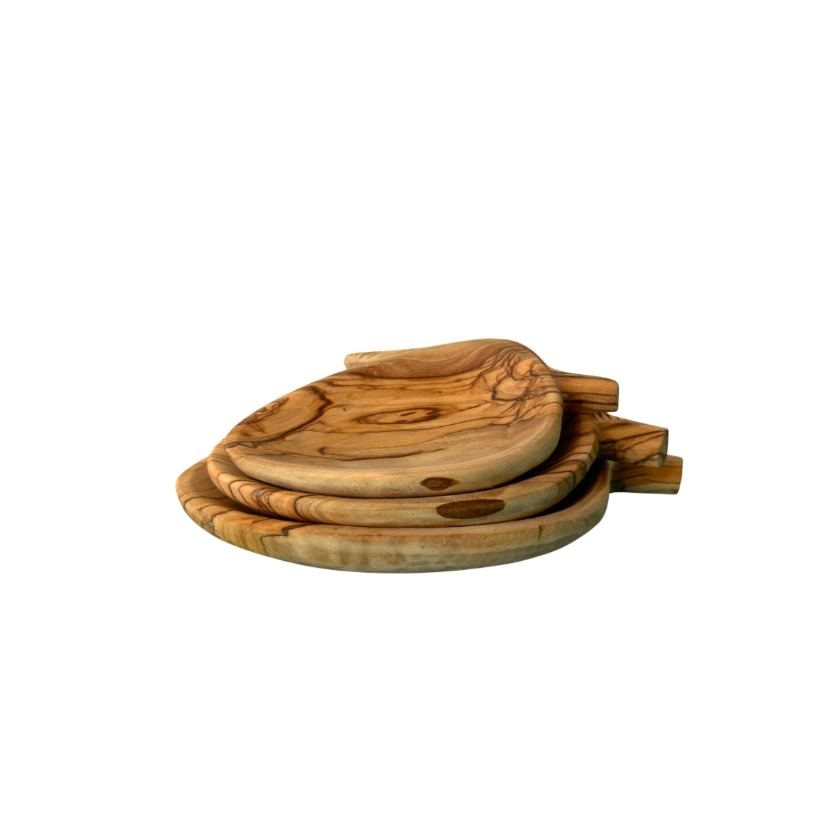 Olive Wood Fruit Dish Set of 3 - Gaza Strawberries