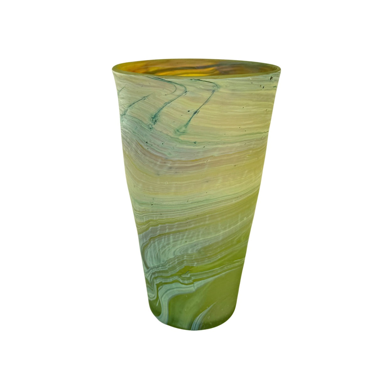 Phoenician Glass Vase (8”) - Green