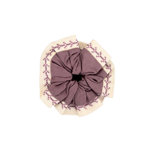 Amira Tatreez Scrunchie - Fig