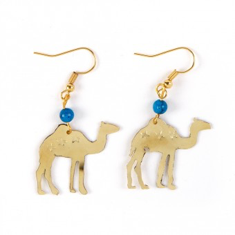 Bedouin Brass Earring - Camel