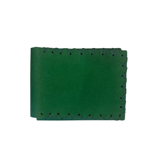 Leather Tri-Fold Wallet (Small) - Green