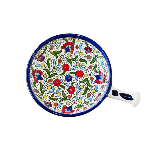 Ceramic Dish with Handle (6.5”) - Multicolor