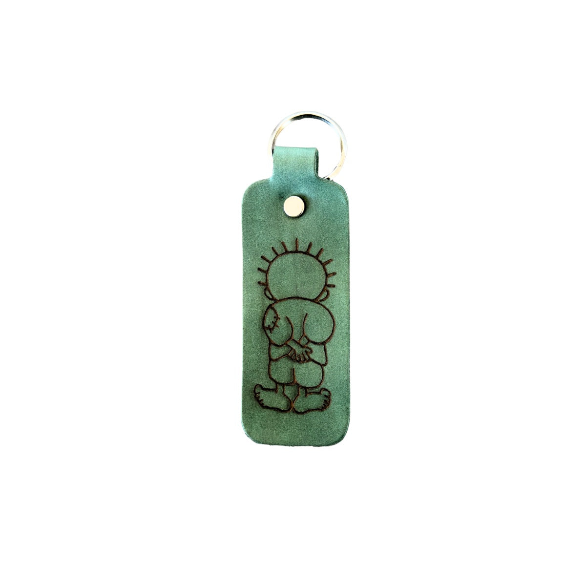 Leather Keychain - Handala
