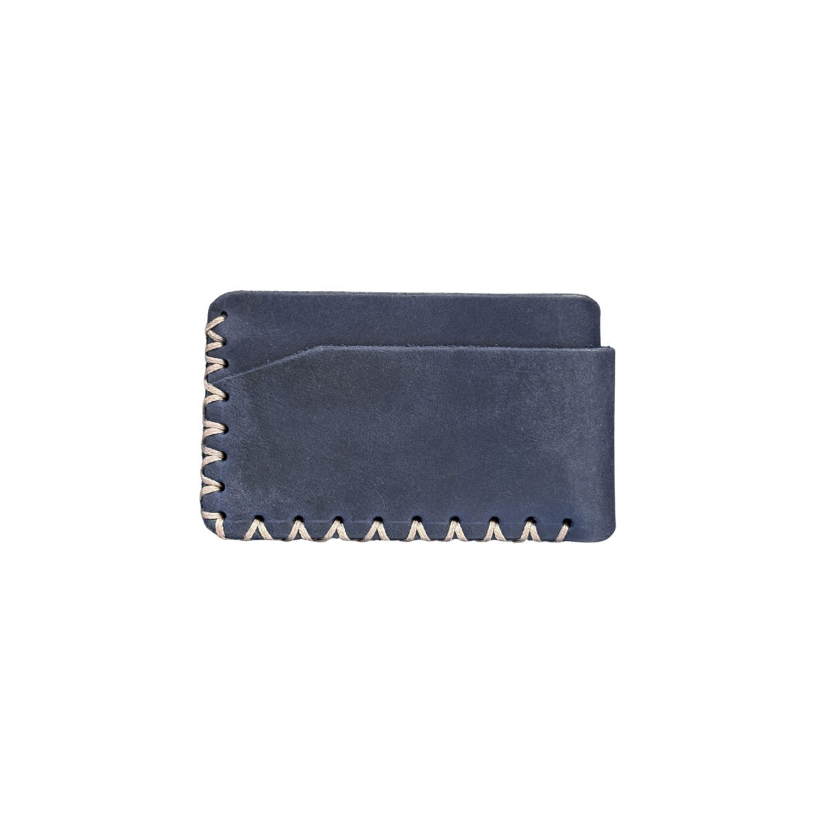 Leather Two Sided ID Wallet - Dark Blue