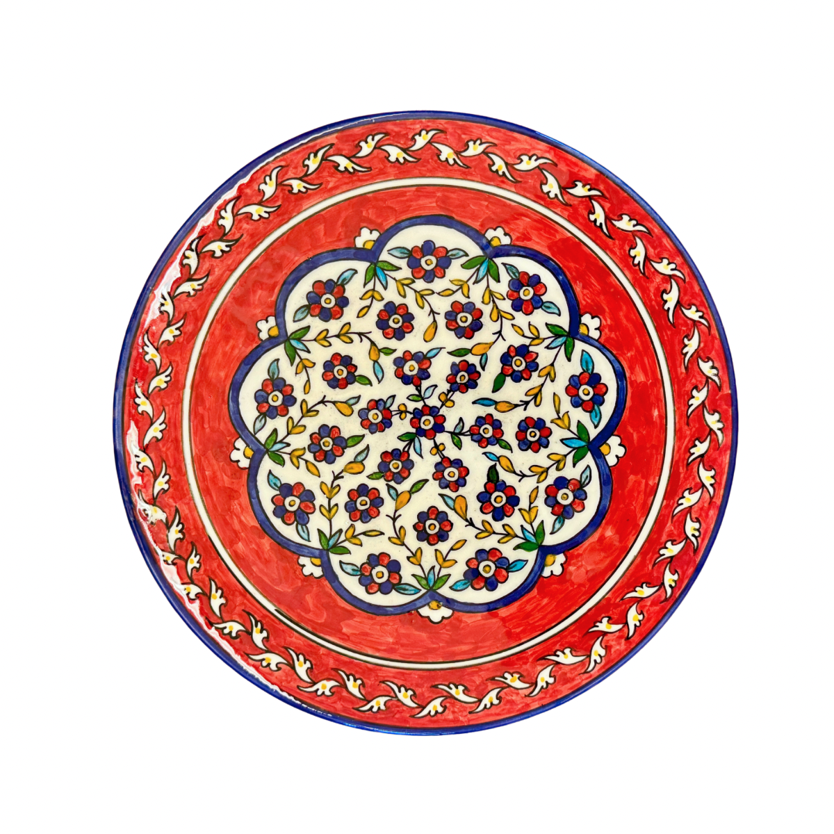 Ceramic Serving Plate (11”) - Armenian Red